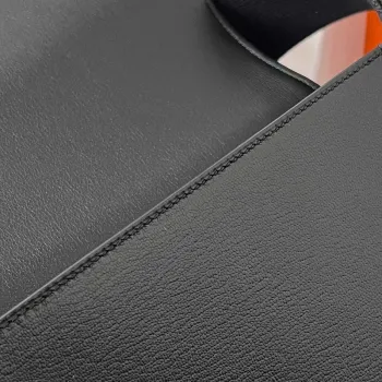 Hermes Geta Ručně Vyrobená Taška V Černé Kůži Chevre Mysore