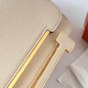 Hermes Geta Ručně Vyrobená Taška z Kůže Nata Chevre Mysore