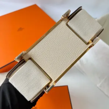 Hermes Geta Ručně Vyrobená Taška z Kůže Nata Chevre Mysore