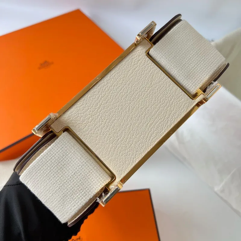 Hermes Geta Ručně Vyrobená Taška z Kůže Nata Chevre Mysore