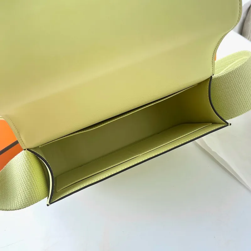 Hermes Geta Ručně Vyrobená Taška V Jaune Bourgeon Kůže Chevre Mysore