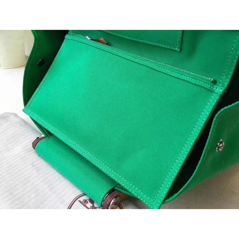 Taška Hermes Cabag Elan z bambusové plátno