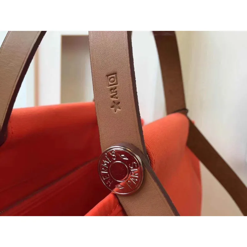 Taška Hermes Cabag Elan v plátně Capucine