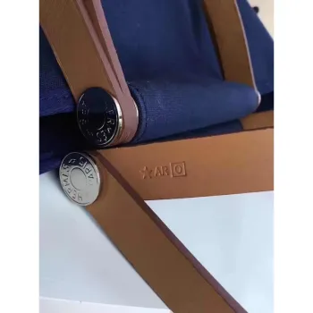 Taška Hermes Cabag Elan v tmavě modré plátno