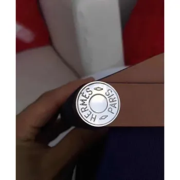 Taška Hermes Cabag Elan v tmavě modré plátno