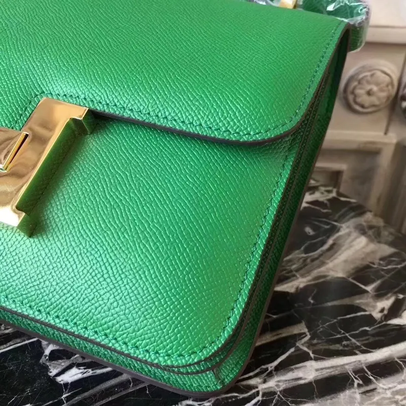 Hermes Bamboo Constance MM 24cm Epsom kožená taška