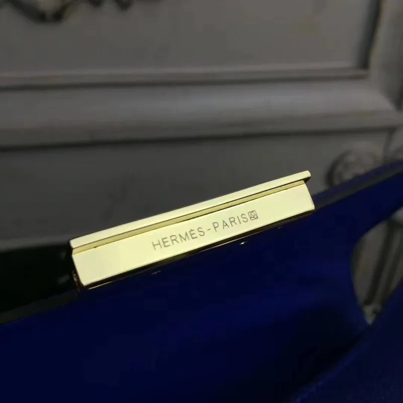 Hermes Blue Electric Constance MM 24cm Epsom kožená taška