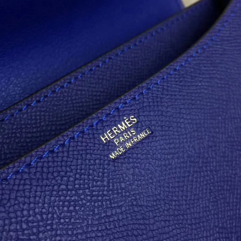 Hermes Blue Electric Constance MM 24cm Epsom kožená taška