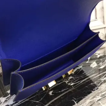 Hermes Blue Electric Constance MM 24cm Epsom kožená taška