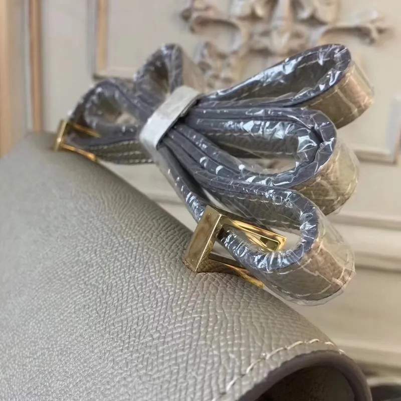 Hermes Grey Constance MM 24cm Epsom kožená taška