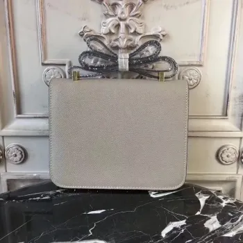 Hermes Grey Constance MM 24cm Epsom kožená taška