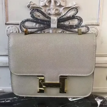 Hermes Grey Constance MM 24cm Epsom kožená taška