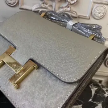 Hermes Grey Constance MM 24cm Epsom kožená taška