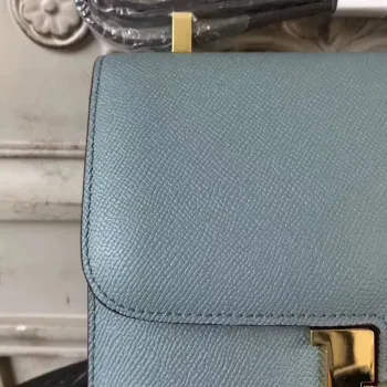 Hermes Blue Lin Constance MM 24cm Epsom kožená taška