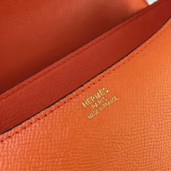 Hermès Orange Constance MM 24cm Epsom kožená taška