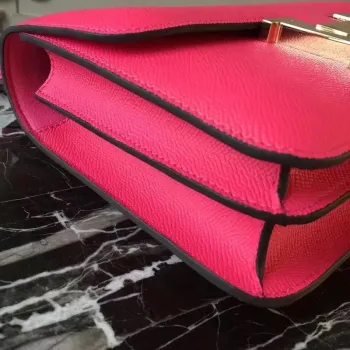 Hermès Červená Constance MM 24cm Epsom kožená taška