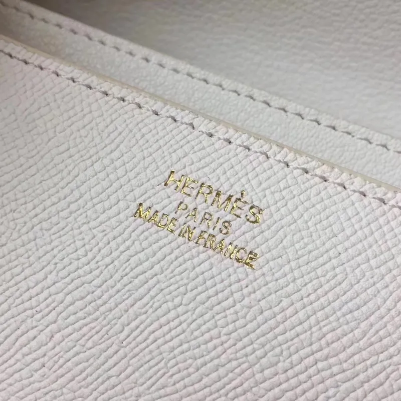 Hermès Bílá Constance MM 24cm Taška z Epsom kůže