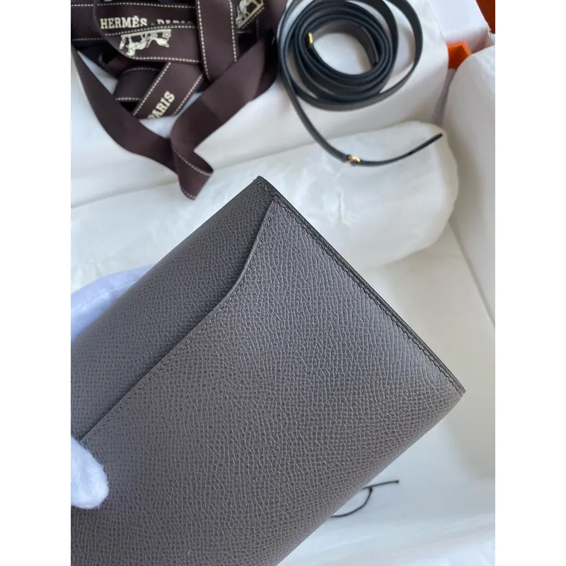 Hermes Constance To Go peněženka v Etain Epsom telecí kůži