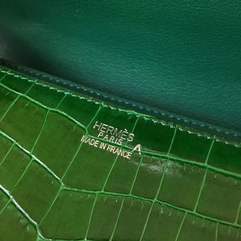 Hermes Bamboo Constance MM 24cm Krokodýlí taška