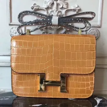 Hermes Camarel Constance MM 24cm Krokodýlí Taška