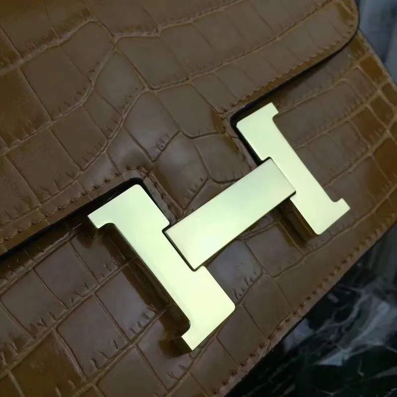 Hermes Camarel Constance MM 24cm Krokodýlí Taška