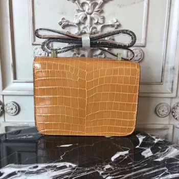 Hermes Camarel Constance MM 24cm Krokodýlí Taška