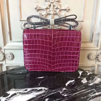 Hermes Fuchsia Constance MM 24cm Krokodýlí Taška