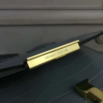 Hermes Blue Lin Constance MM 24cm Krokodýlí Taška