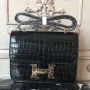 Hermes Black Constance MM 24cm Krokodýlí Taška