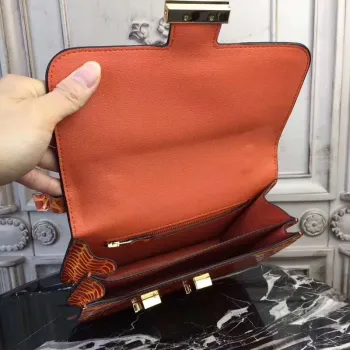 Hermes Orange Constance MM 24cm Krokodýlí Taška