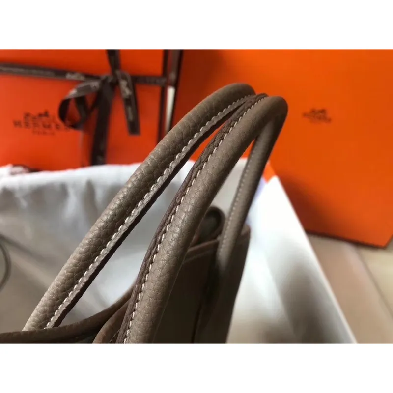 Hermes Garden Party 30 Taška v taupe kůži Clemence