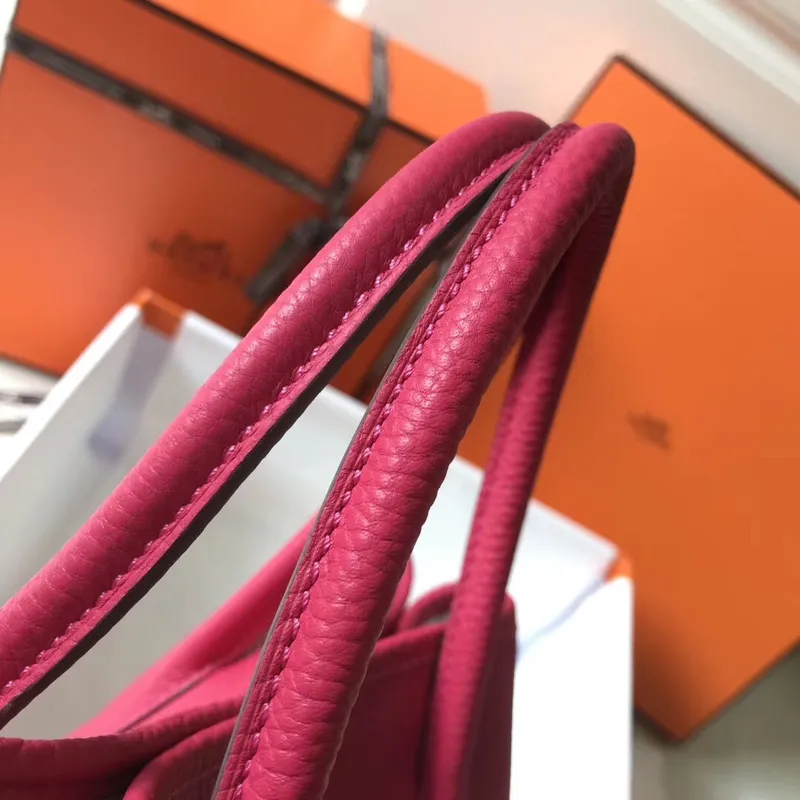 Hermes Garden Party 30 Taška v růžové červené kůži Clemence