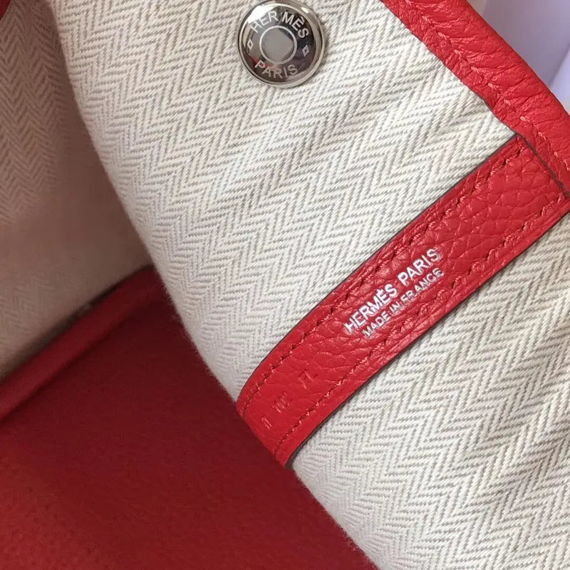 Hermès Garden Party 30 Taška v červené kůži Clemence