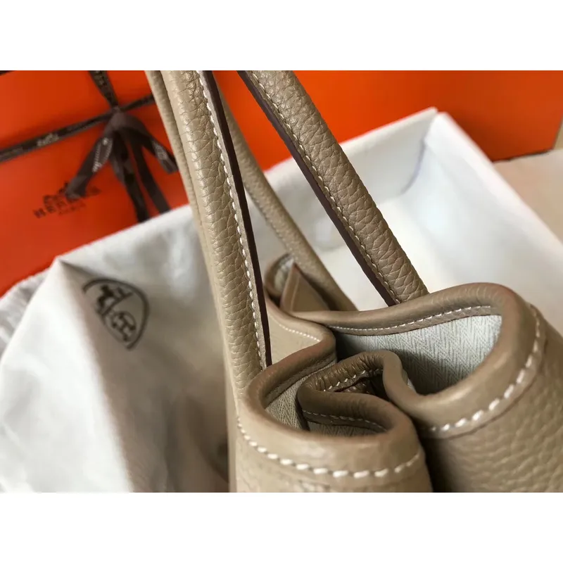 Hermes Garden Party 30 Taška v šedé kůži Clemence