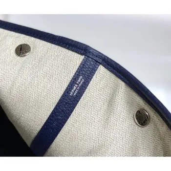 Hermes Garden Party 36 Taška v modré Saphir kůži Clemence