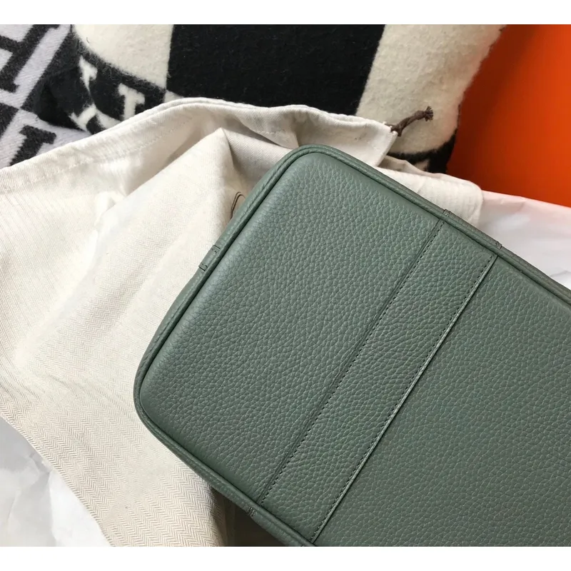 Hermes Garden Party 36 Taška v barvě Vert Amanda z kůže Clemence