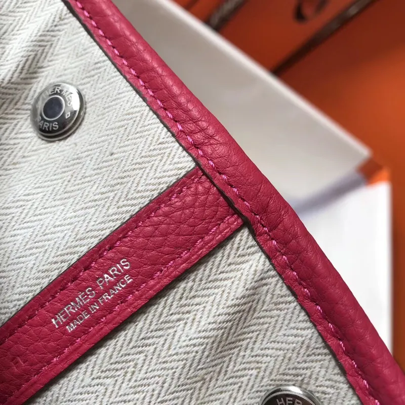 Hermes Garden Party 36 Taška v růžové Tyrien kůži Clemence