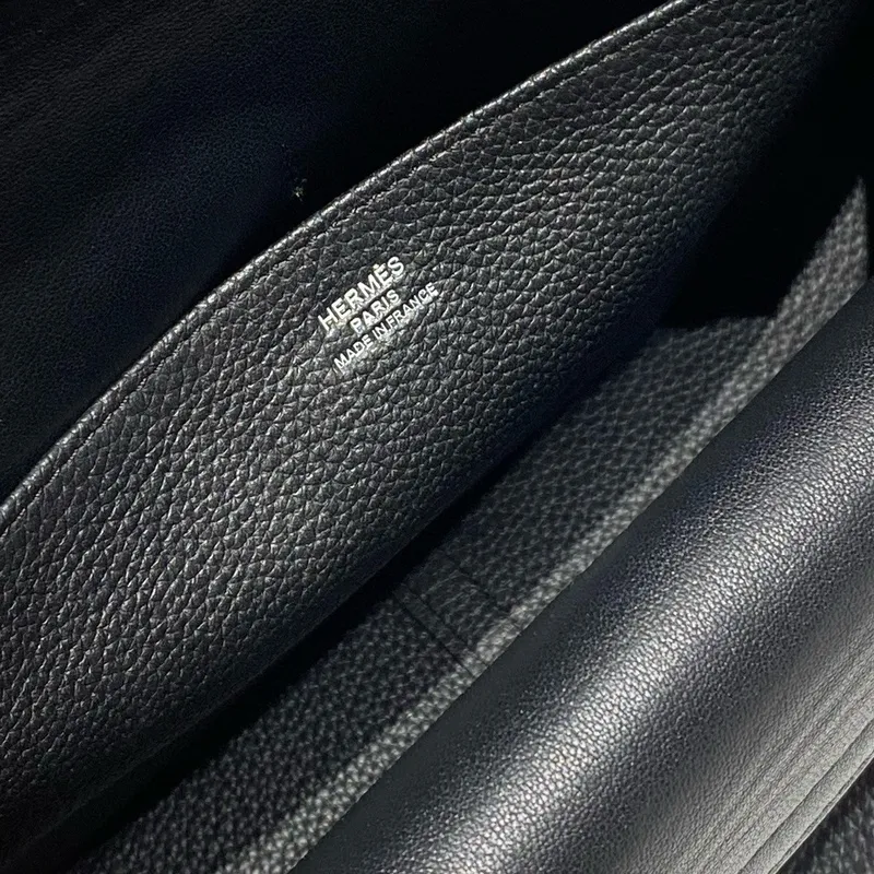 Taška Hermes Halzan 25 v černé kůži Clemence