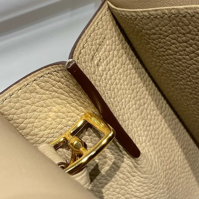 Taška Hermes Halzan 25 v kůži Clemence Trench