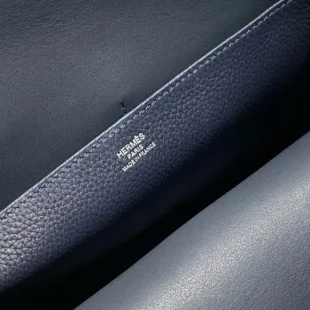 Taška Hermes Halzan 25 v kůži Clemence v barvě Blue Nuit