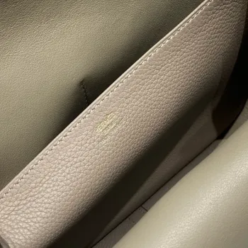 Kabelka Hermes Halzan 25 v kůži Clemence v odstínu Gris Asphalt