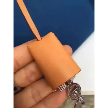 Hermes Herbag Zip PM 31cm Taška v safírové plátno