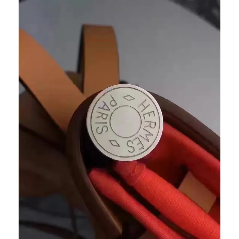 Hermes Herbag Zip PM 31cm Taška v oranžové plátno