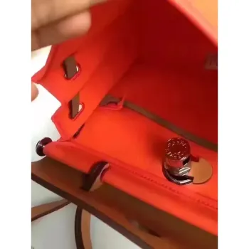 Hermes Herbag Zip PM 31cm Taška v oranžové plátno