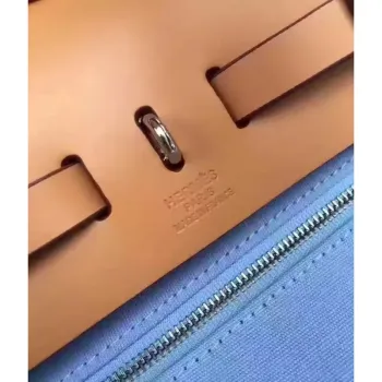 Hermes Herbag Zip PM 31cm Taška v plátně Celeste