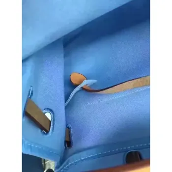 Hermes Herbag Zip PM 31cm Taška v plátně Celeste