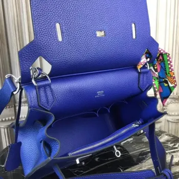 Hermes Blue Electric Clemence Jypsiere 28cm Taška