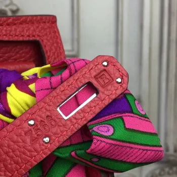 Hermes Red Clemence Jypsiere 28cm Taška