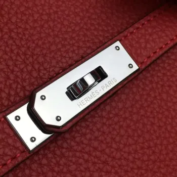 Hermes Red Clemence Jypsiere 28cm Taška