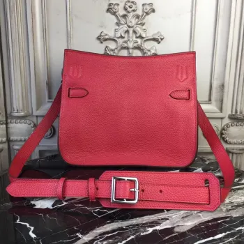 Hermes Red Clemence Jypsiere 28cm Taška